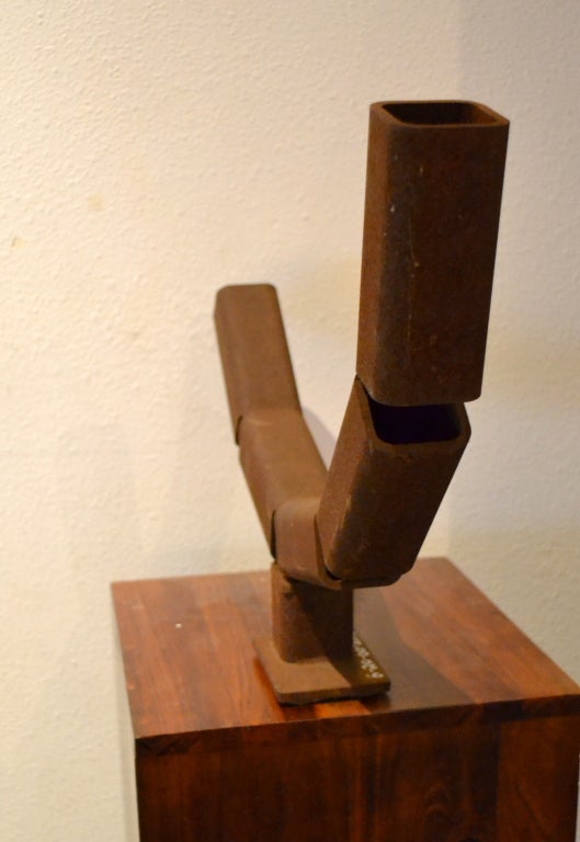 American Abstract Re-Claimed Assembled Steel Sculpture by Simi Dabah For Sale