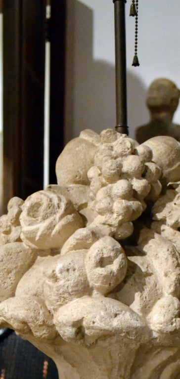 French Stone Fruit basket Lamp