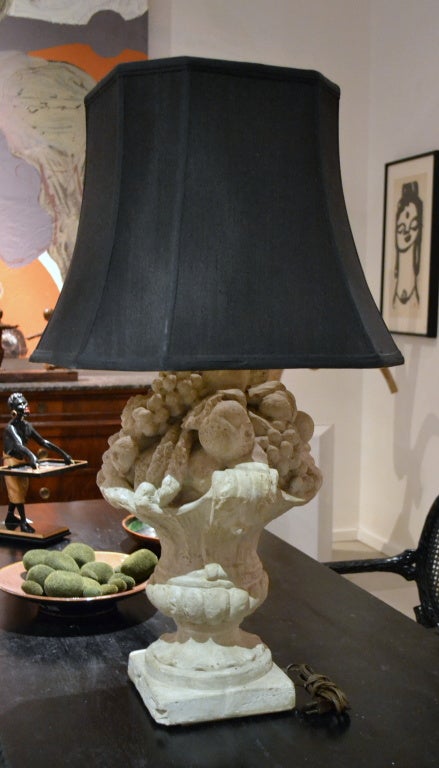 Brass Stone Fruit basket Lamp