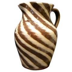 Vintage Swirl Design Water Pitcher by Charles Lisk