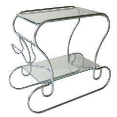 Dutch Art Deco Chrome Tea Table