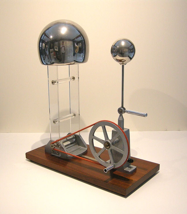 Physics demonstration device to create spark gap or 