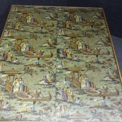 Outstanding  Painted Coffee Table with C19th  Antique Chinese Screen