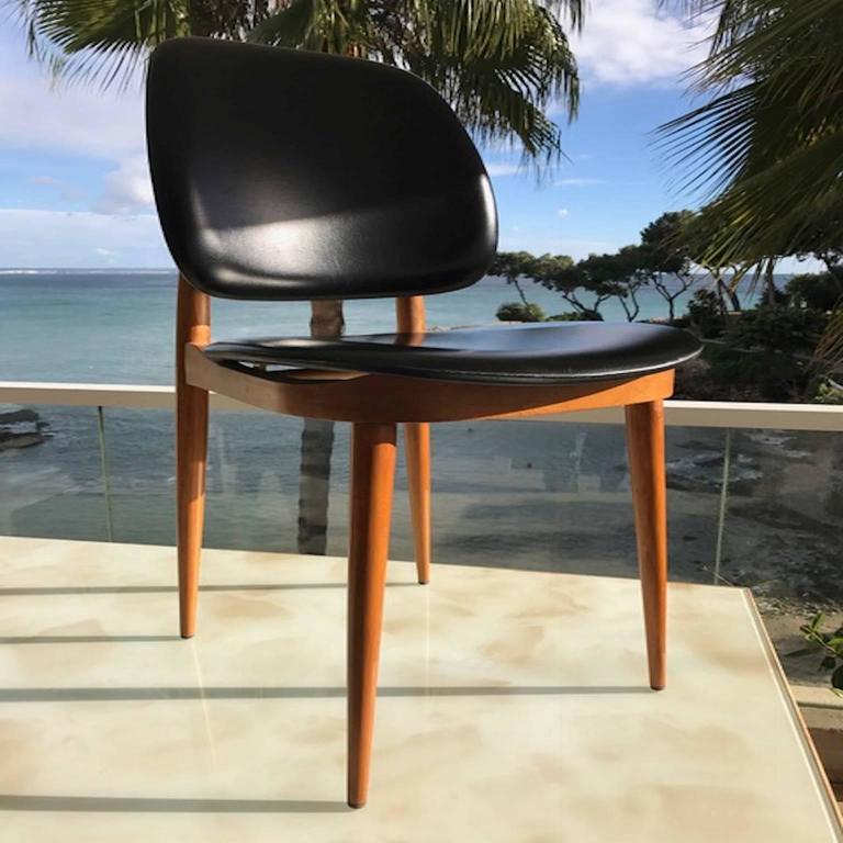 1960s Black Leather Chairs For Sale at 1stdibs