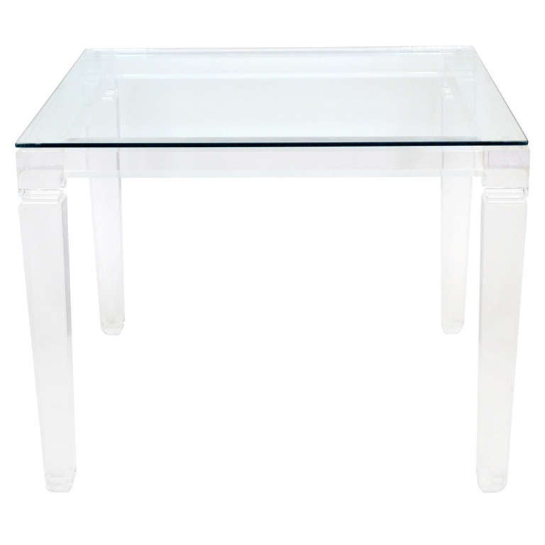Italian Vintage Lucite Game Table at 1stDibs