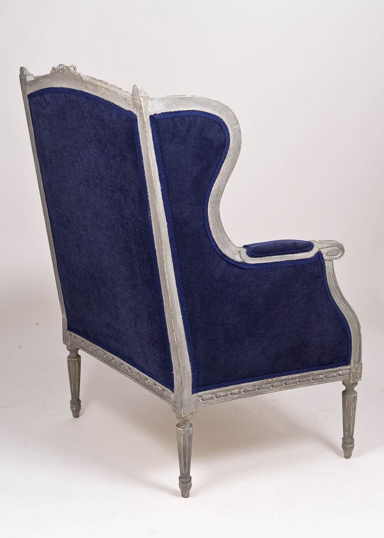 Mid-20th Century Louis XVI Hand Carved Bergere