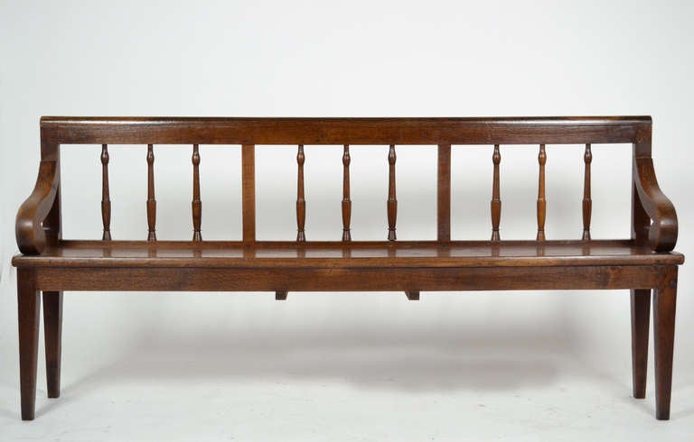 Antique French Oak Bench In Good Condition In Austin, TX