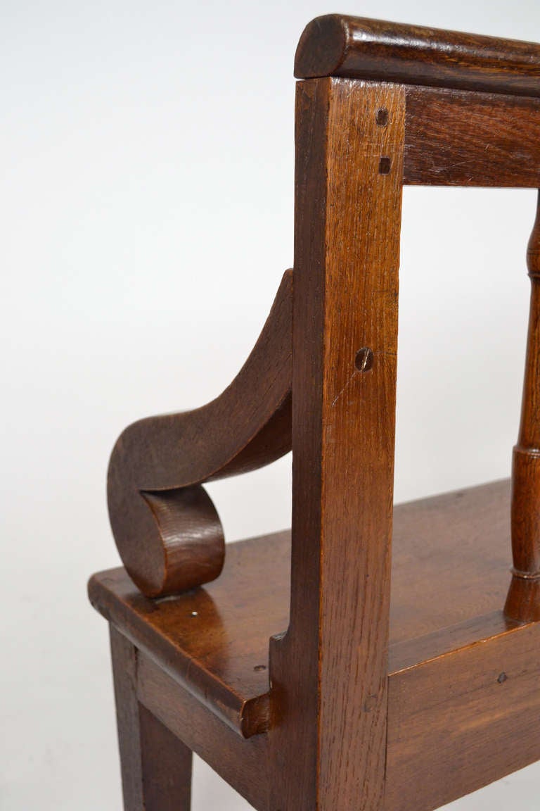 Antique French Oak Bench 1