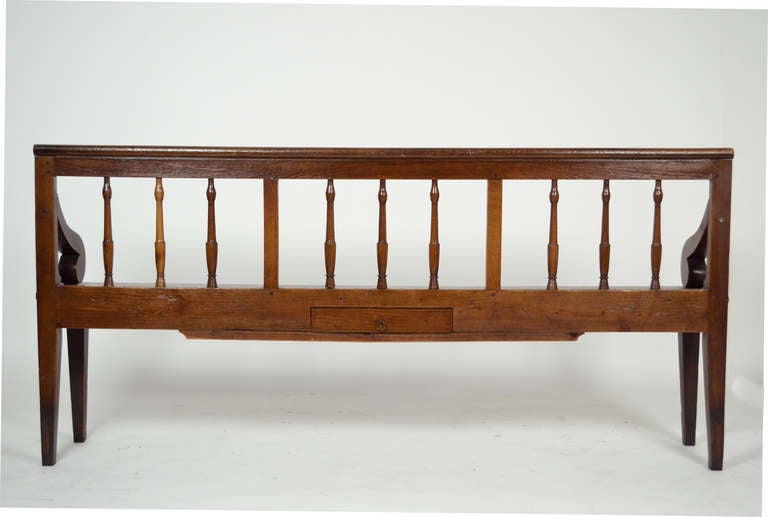 Antique French Oak Bench 4