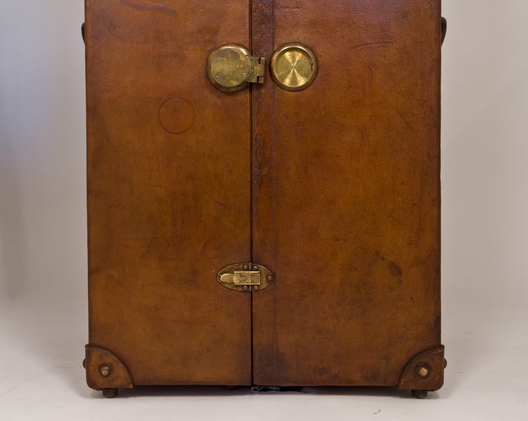 Mid-20th Century 1930 Hermes Leather Steamer Trunk