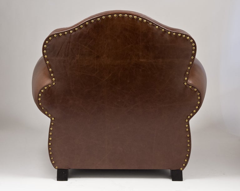 French Art Deco Leather Club Chair 2