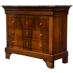Louis Philippe Marble Top Chest of Drawers