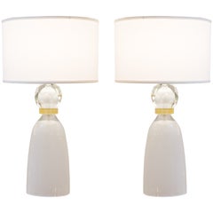 Pair of Murano Glass Table Lamps