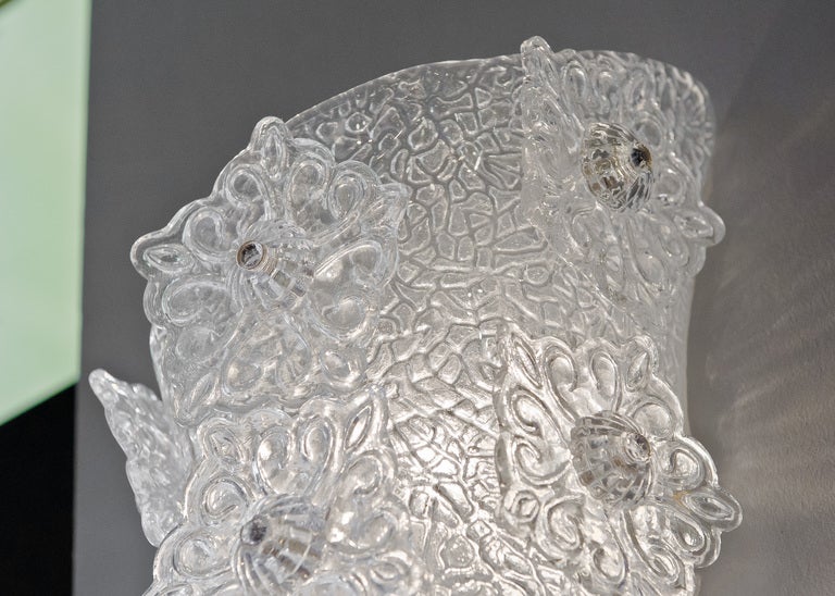Murano Glass Flower Sconces For Sale 2