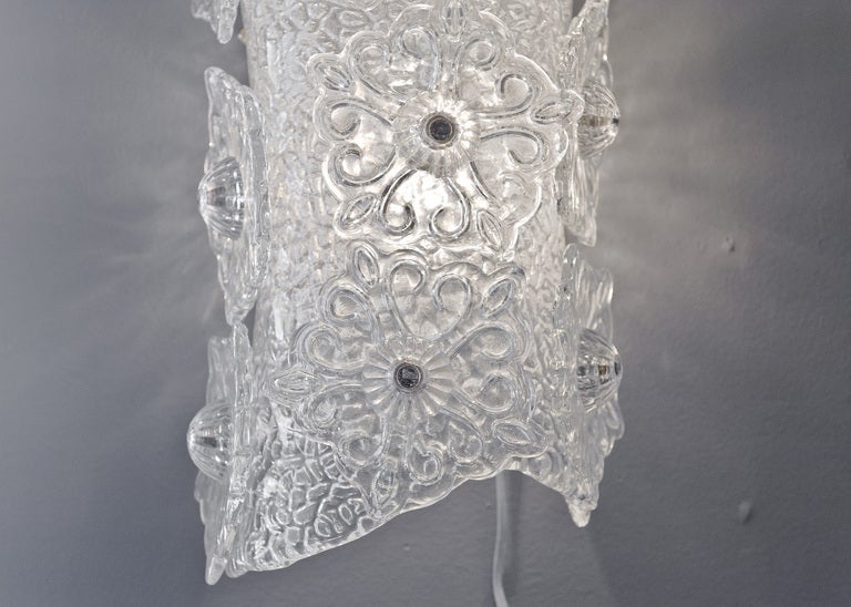 Murano Glass Flower Sconces For Sale 5
