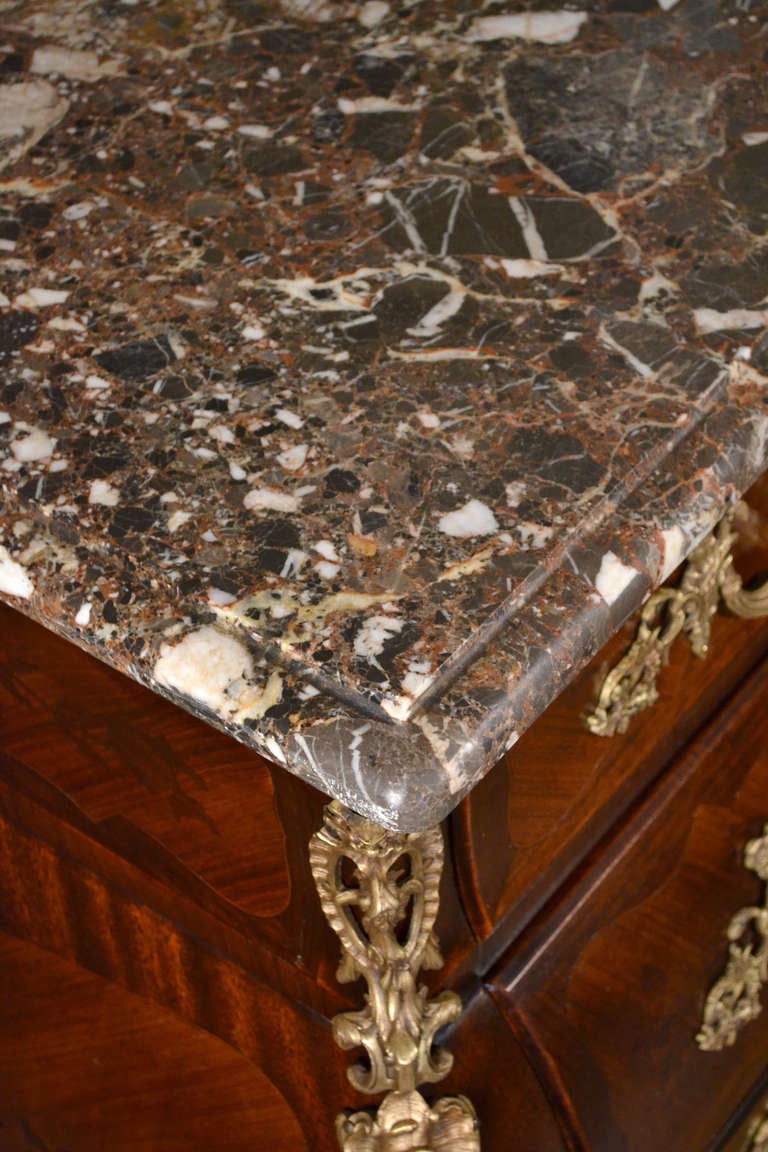 Marble French Antique Regence Style Commode