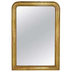 French Louis Philippe Greek Key Gold-Leafed Mirror