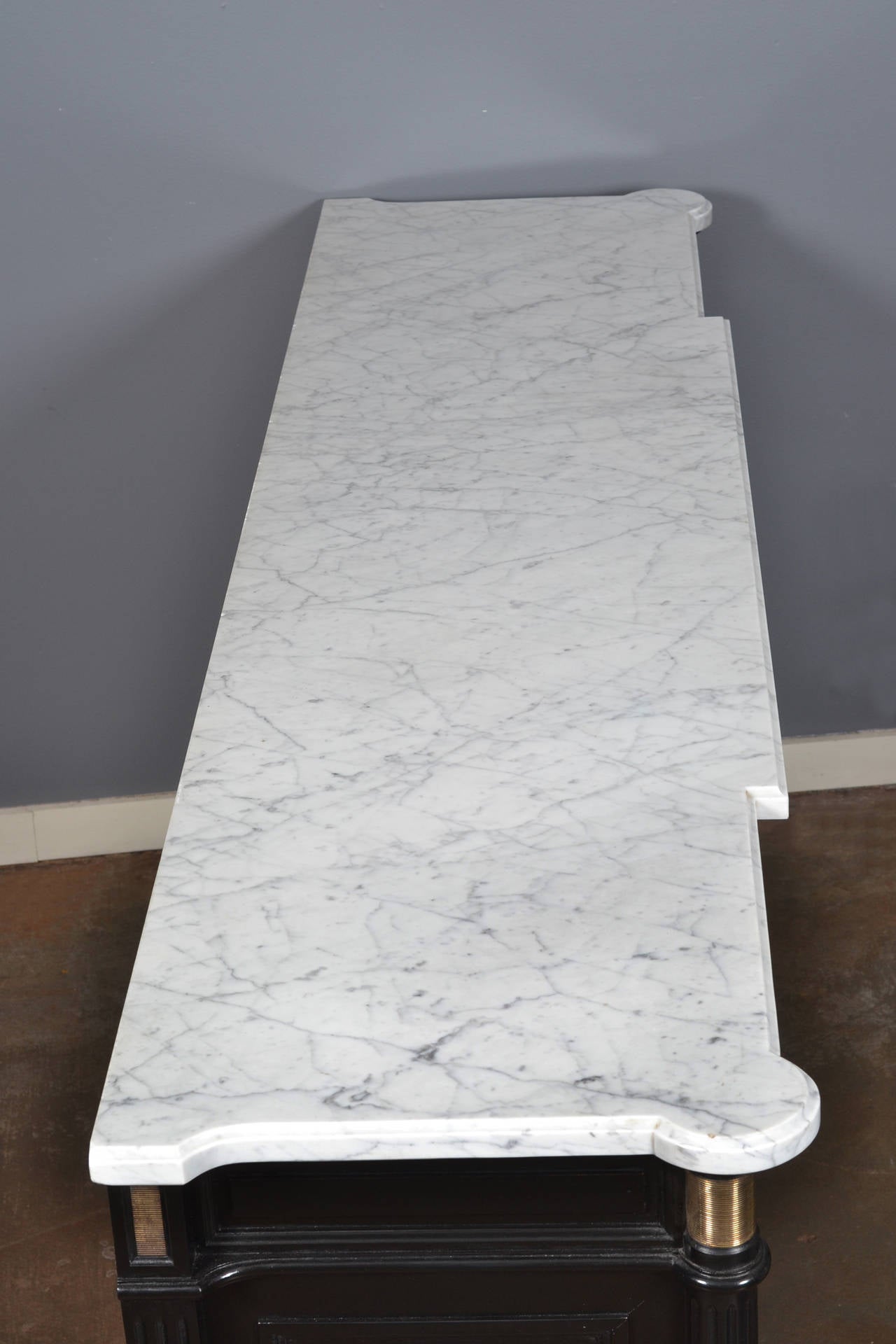 Bronze Louis XVI Carrara Marble-Top Buffet