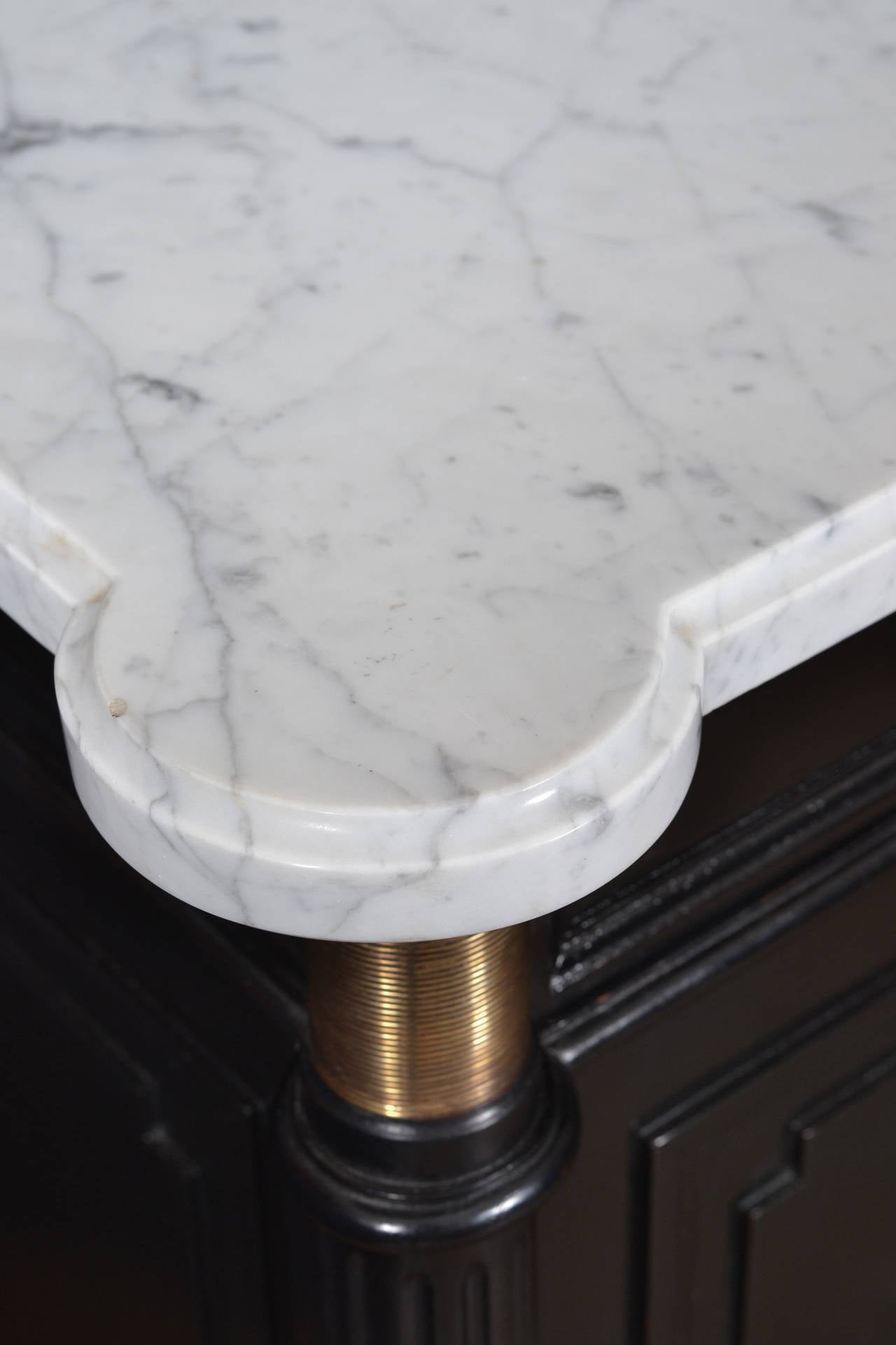 Louis XVI Carrara Marble-Top Buffet 1