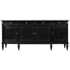 Louis XVI Carrara Marble-Top Buffet