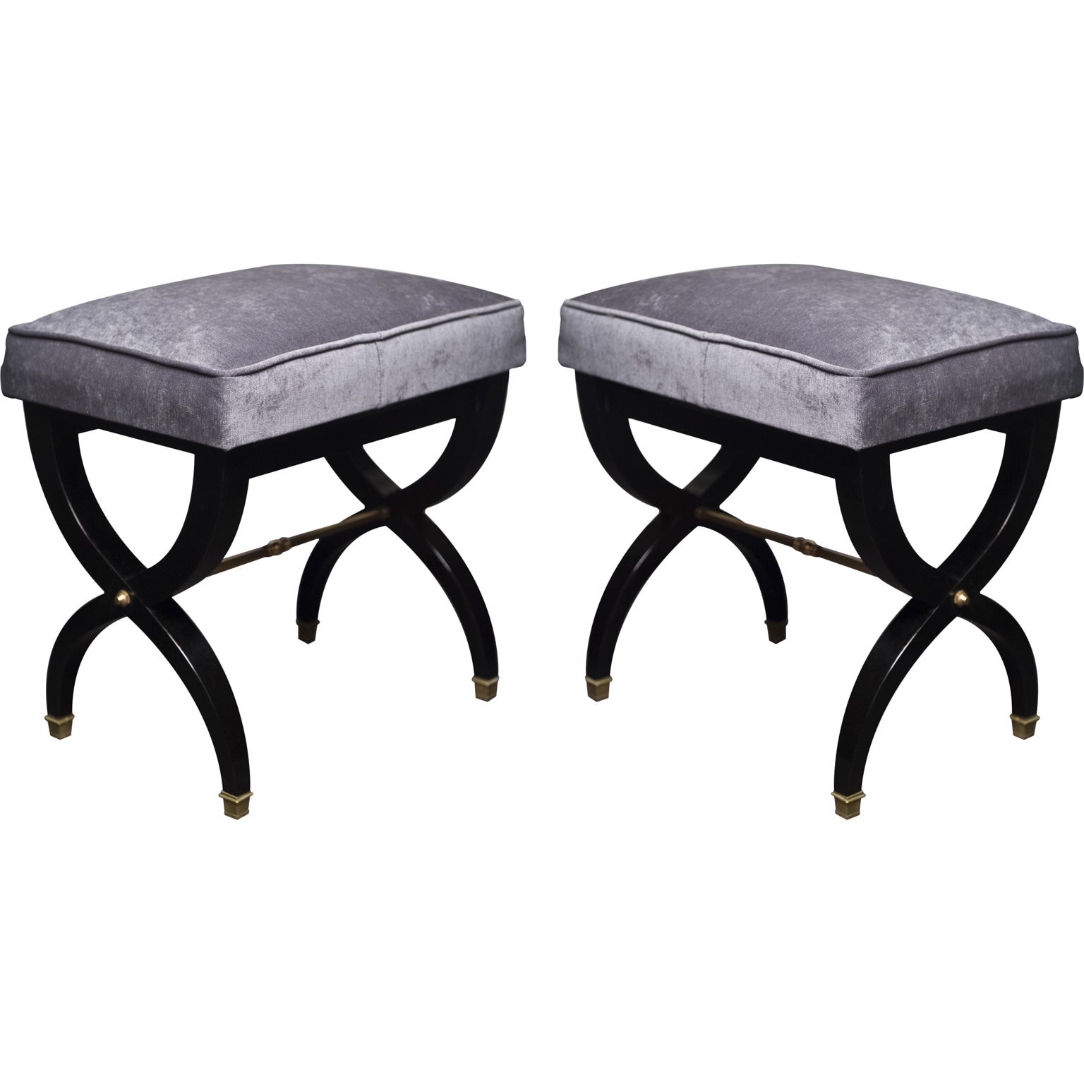 Pair of Art Deco Curule Benches