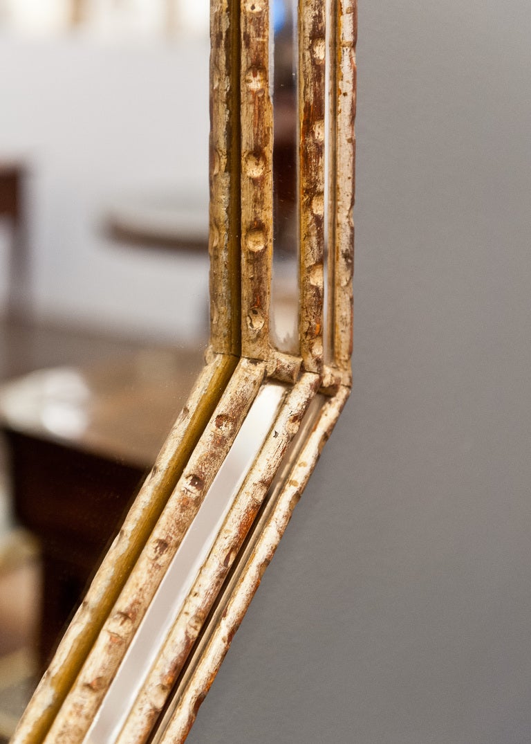 Italian Gold Leafed Octagonal Mirror 4