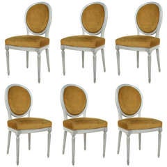 Louis XVI Style Set of 6 Dining Chairs