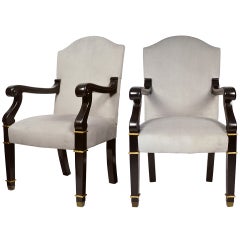 Pair of French Restauration Armchairs