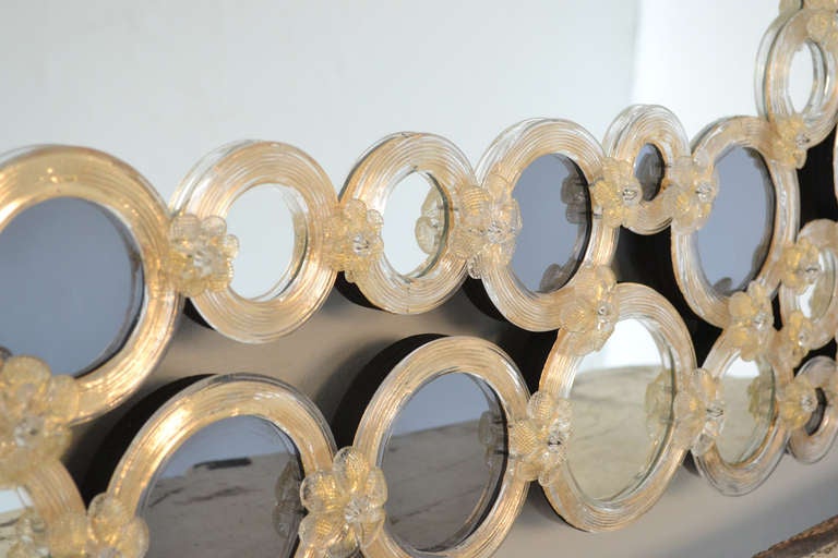 20th Century Magnificent Venetian Glass Mirror