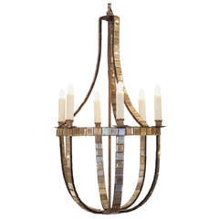 French Vintage Mirrored Chandeliers