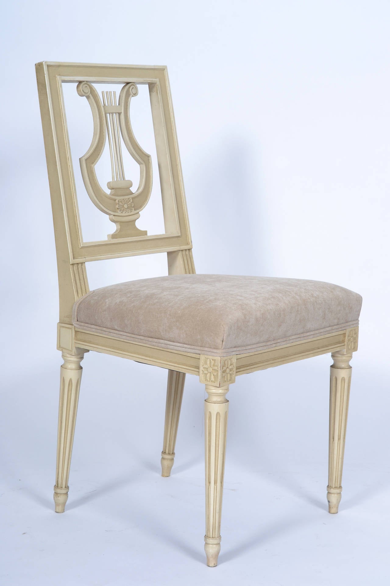 19th Century French Louis XVI Lyre Dining Chairs