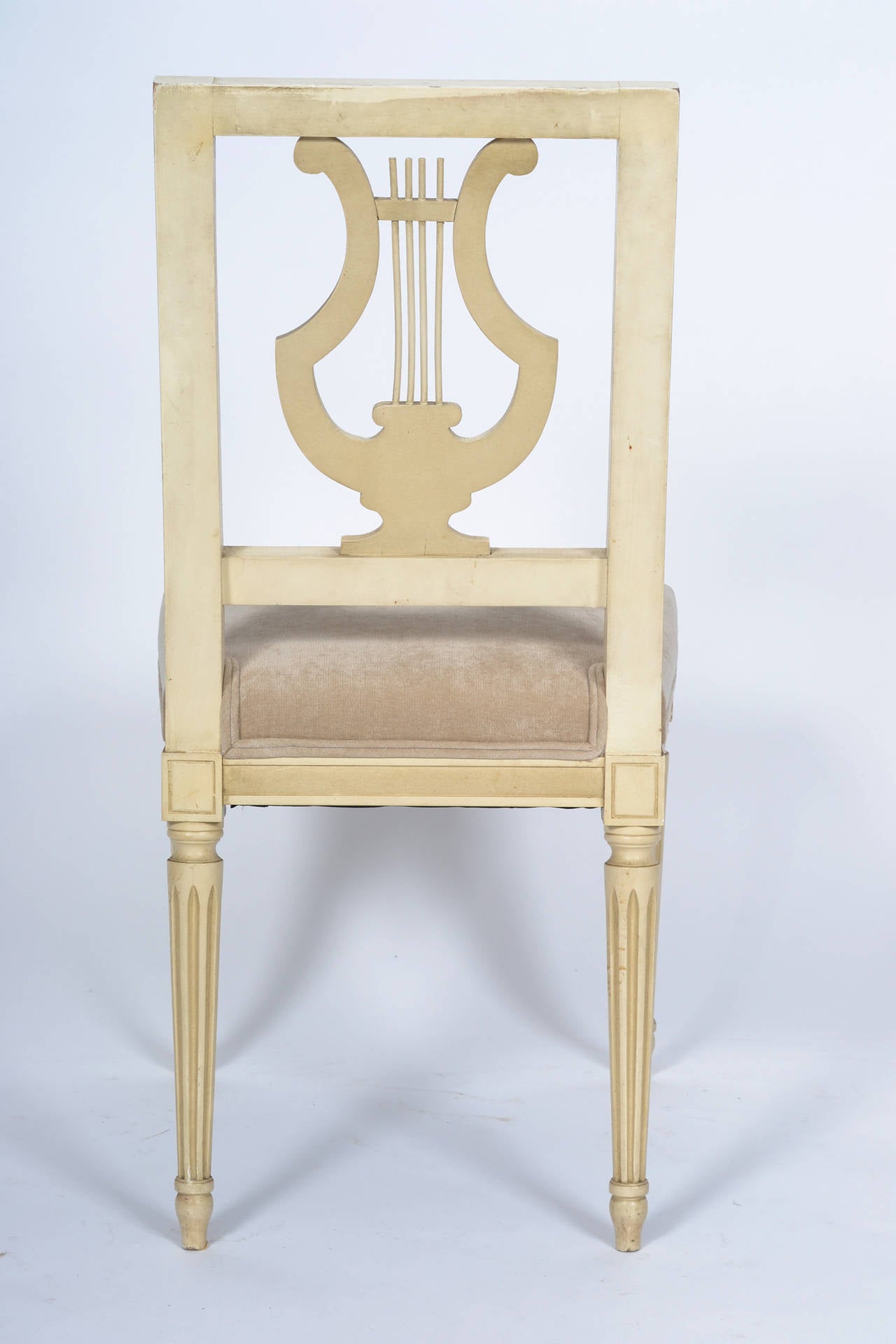 French Louis XVI Lyre Dining Chairs 2