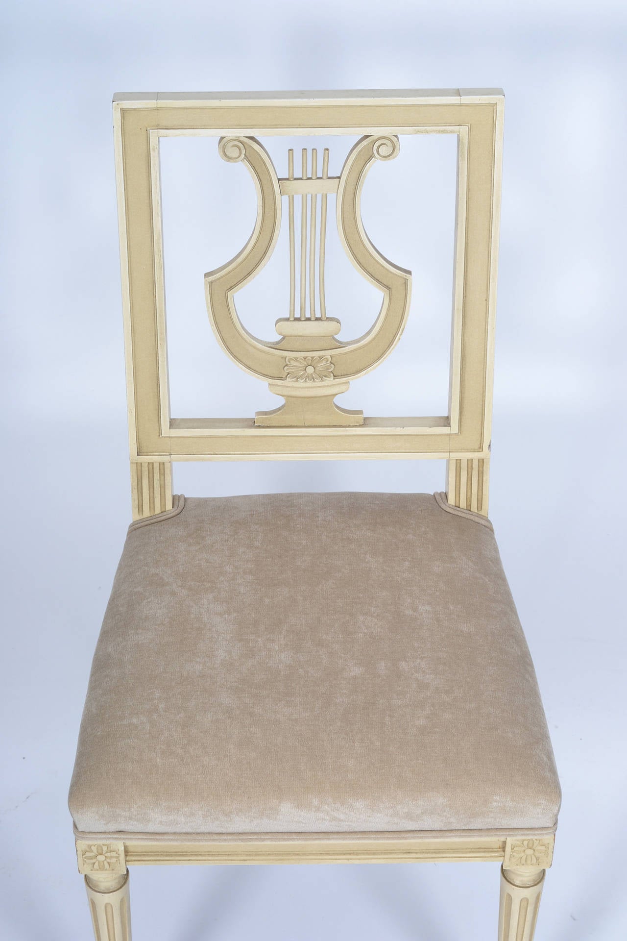 French Louis XVI Lyre Dining Chairs 3
