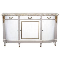French Antique Louis XVI Marble-Top Buffet