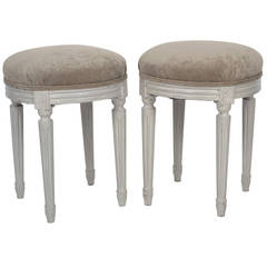 French Louis XVI Style Pair of Stools