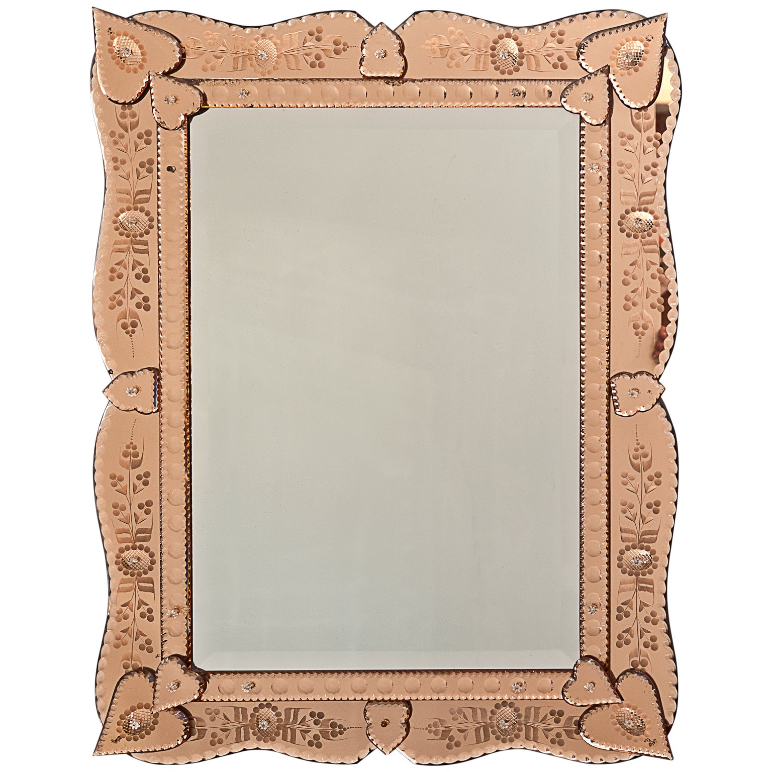 Venetian Mirror with Copper Mirror Frame