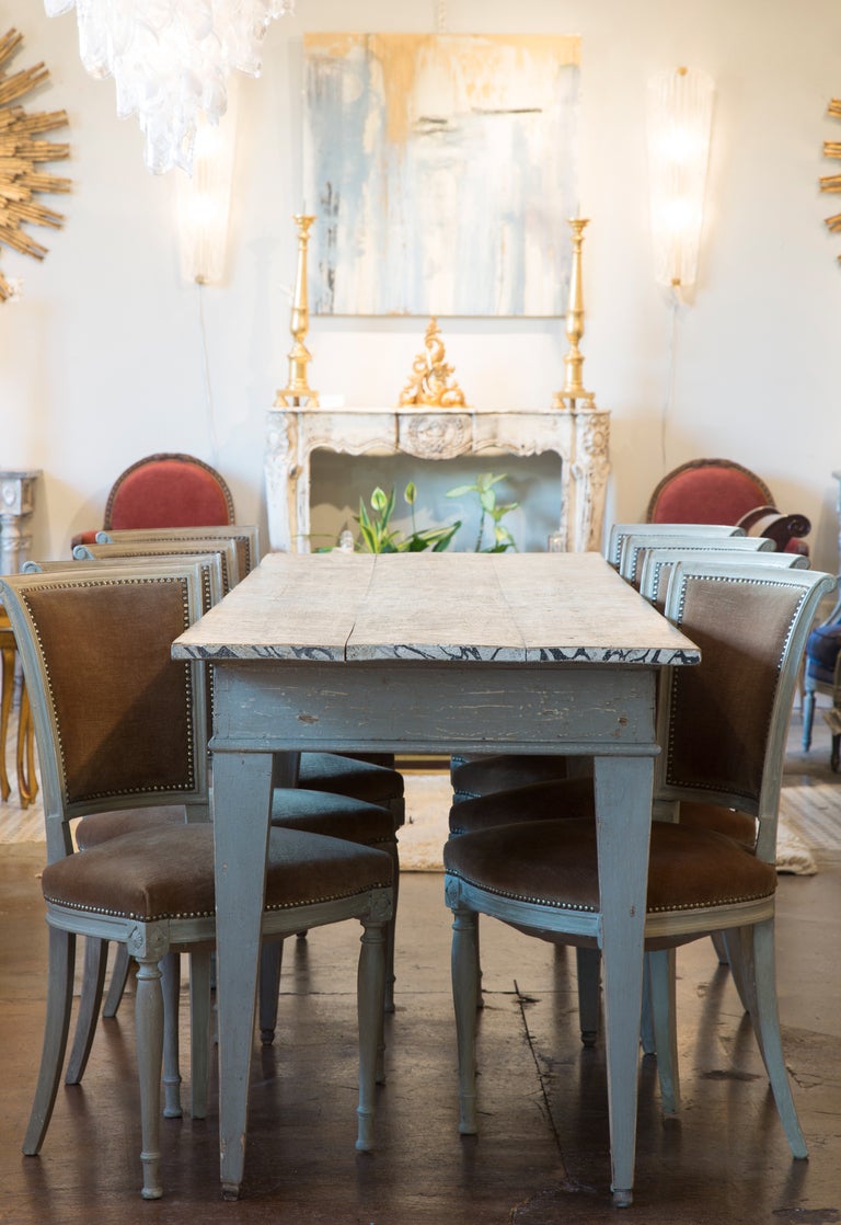Set of 8 Directoire Style Dining Chairs