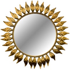 French Vintage Gilt Sunburst Mirror