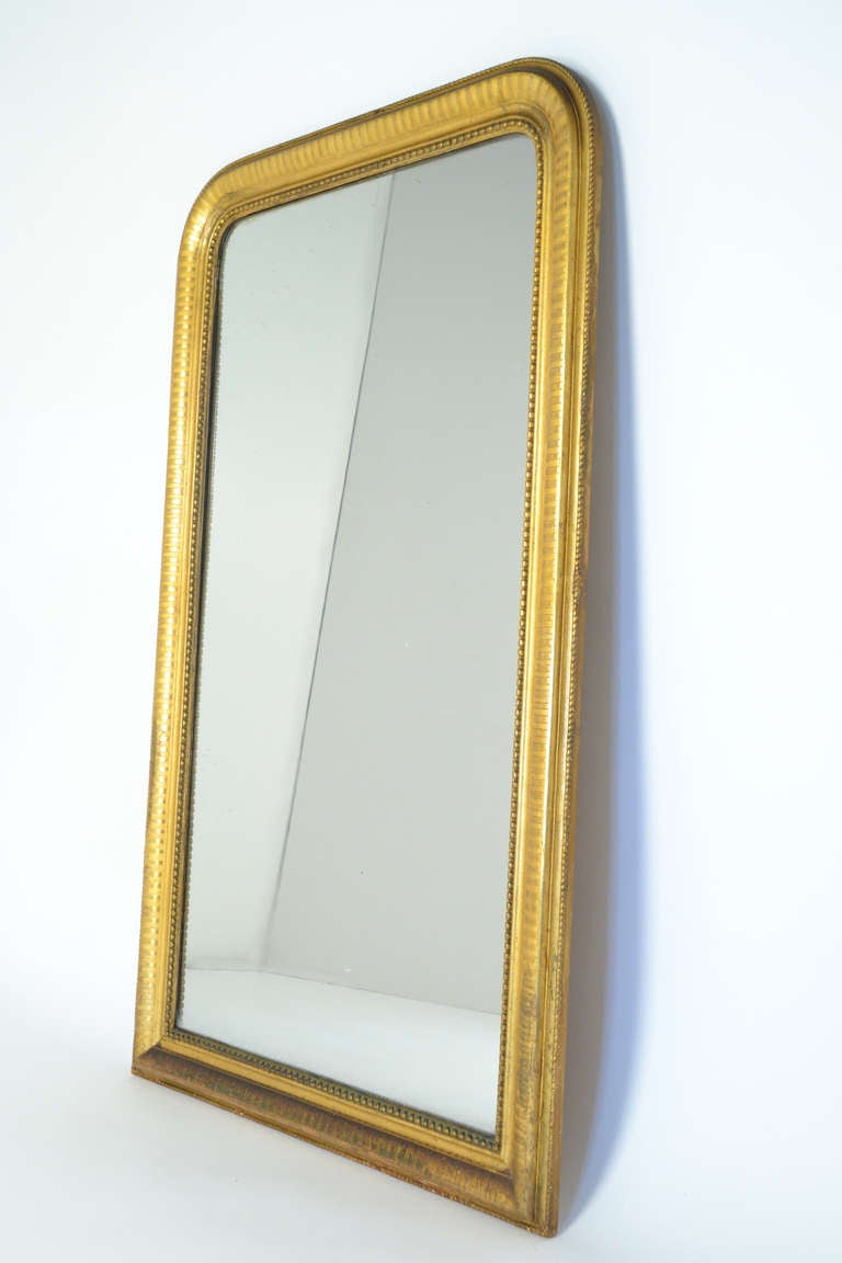 French Period Louis Philippe Gold Leaf Mirror In Good Condition In Austin, TX