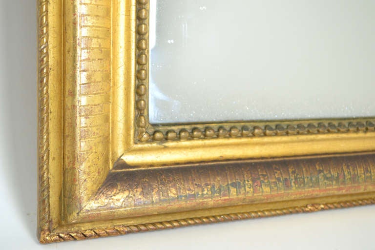 French Period Louis Philippe Gold Leaf Mirror 1