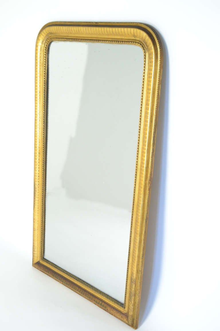 French Period Louis Philippe Gold Leaf Mirror 5