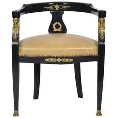 French Empire Desk Armchair