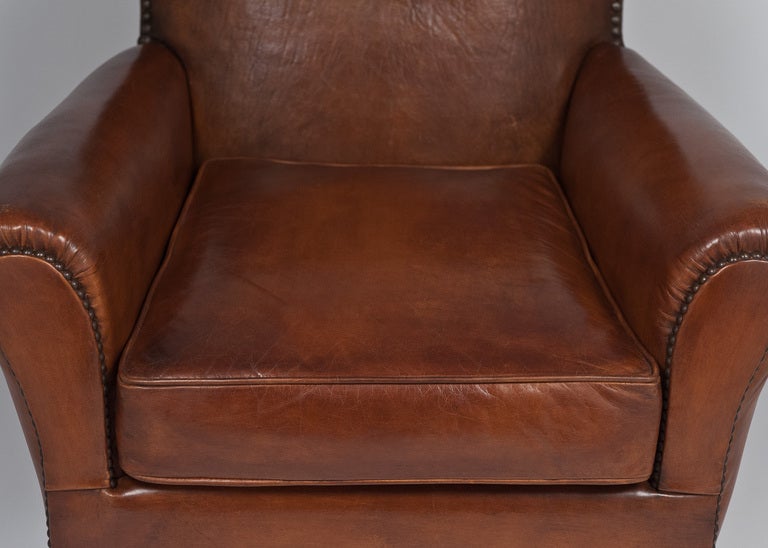 French Vintage Leather Club Chair 1