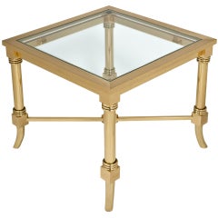 Maison Jansen Gilt Brass and Glass Side Table 12