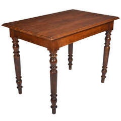 Antique French Louis Philippe Period Solid Walnut Writing Table