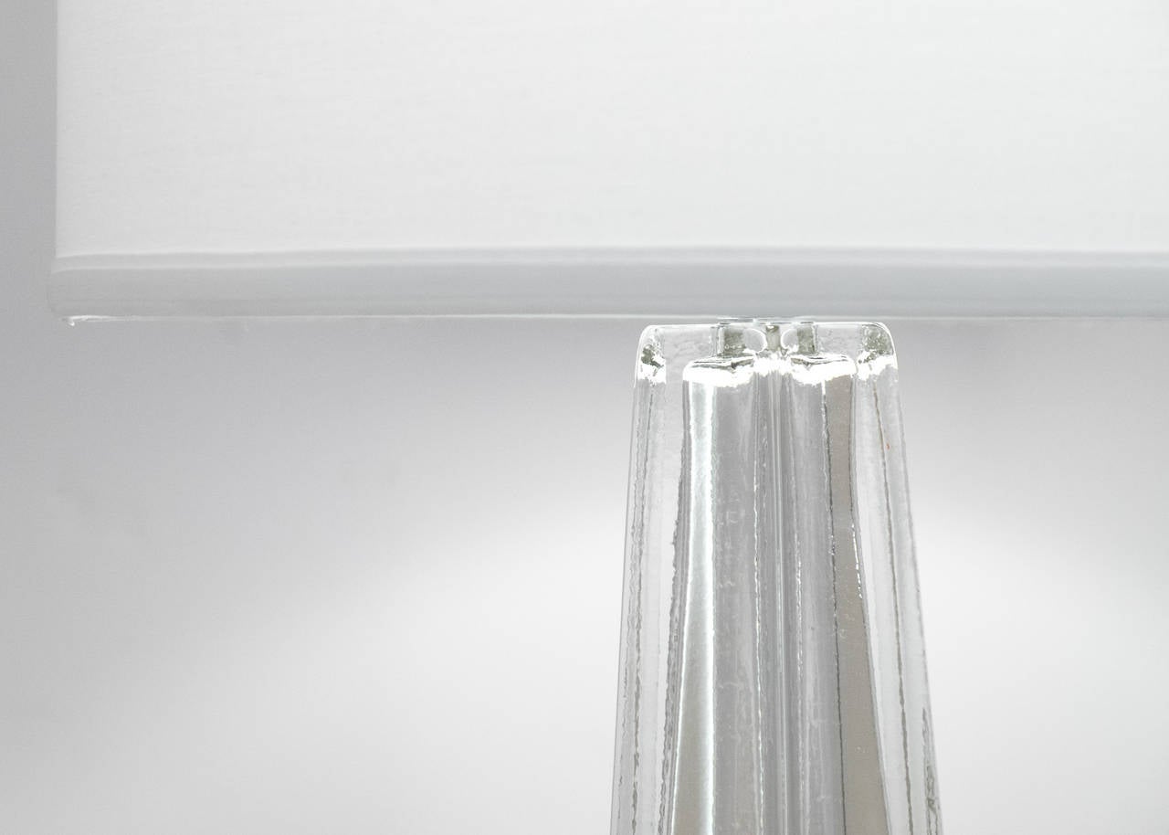 Moderne Paire de lampes de table en verre Murano Mercury en vente