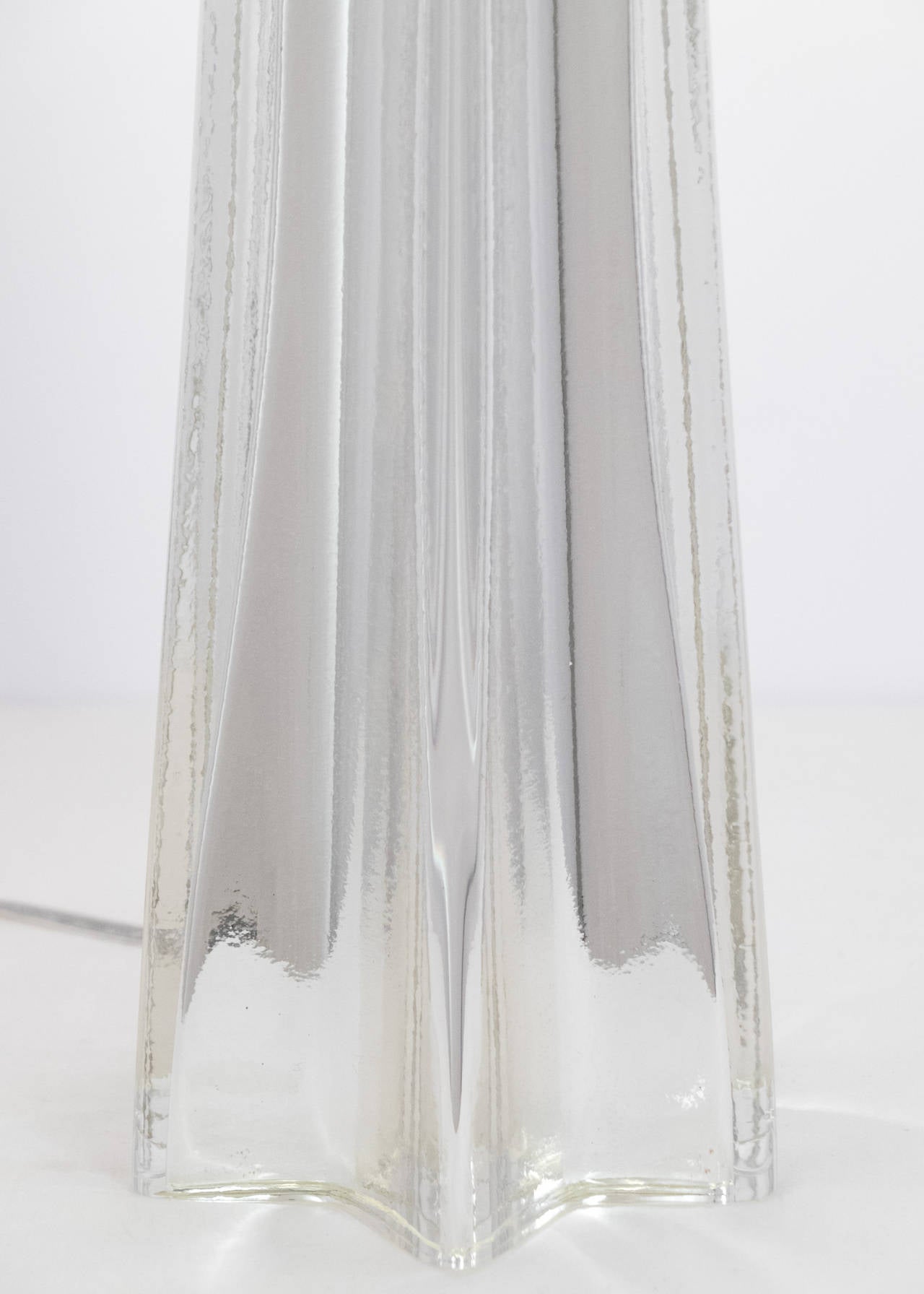 Verre de Murano Paire de lampes de table en verre Murano Mercury en vente
