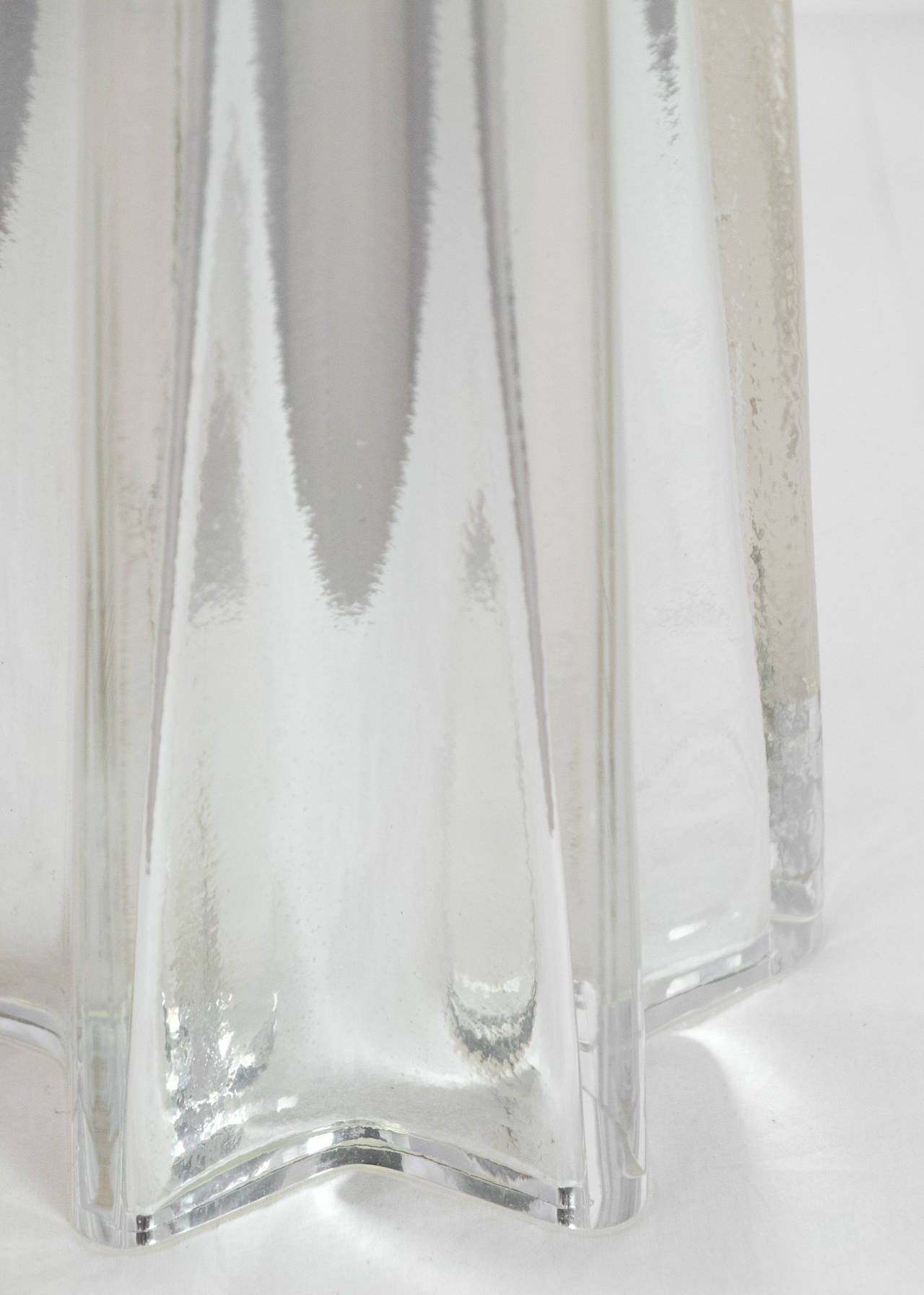 Paire de lampes de table en verre Murano Mercury en vente 2