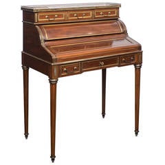 Antique Louis XVI Mahogany Roll-Top Desk