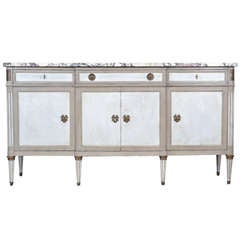 French Louis XVI "Brêche Violette" Marble Top Buffet